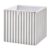 Qilmy Grey White Stripes Storage Cube Bins, 11X11X11 Inch Collapsible Fabric Storage Cube Organizer with Handles, Sturdy Storage Bins for Shelves, Wardrobe, Books