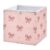 Qilmy Kawaii Bow Stars Storage Cube Bins, 11X11X11 Inch Collapsible Fabric Storage Cube Organizer with Handles, Sturdy Storage Bins for Shelves, Wardrobe, Books