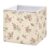 Qilmy Retro Floral Pink Storage Cube Bins, 11X11X11 Inch Collapsible Fabric Storage Cube Organizer with Handles, Sturdy Storage Bins for Shelves, Wardrobe, Books