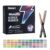Qimiart x languo Metallic Acrylic Paint Markers Brush Tip, 48 Colors
