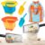 QINGLER Beach Sand Toys with 2-Pack Collapsible Buckets & Shovels for Kids