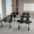 QINOL Heavy-Duty Folding Training Table with Locking Casters | Mobile Desk for Conference Room, School Classroom &Training Center | Commercial-Grade, Space-Saving,Black,55in,2