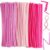 Qirimoi Pink Pipe Cleaners for Craft Flowers Bulk Pipecleaners，300Pcs Pink