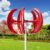 Qirvek 1000W 12V/24V Upgraded Wind Turbines Generator, 5-Blade Lantern Wind Turbines Generator Kit, Electromagnetic Electricity Producer Equipment, Red