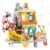 QLT QIAOLETONG Cute Cat House Toy Building Set for Girls 6-12, Compatible with Lego Friend, 521 PCS Friendship House Building Blocks Kit with Animals, Ideas Birthday Gift for Kids Boys 8-12