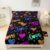 QOOMO Color Heart Print 4 Piece Kids Sheet Twin Size, Love Print Bedding Sheet Set,Boys Printed Flat Sheet Fitted Sheet with 16″ Deep Pocket,100% Microfiber Ultra Soft and Skin Friendly