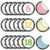 QOUBAI 60Pcs 6in Classroom Floor Stickers Removable Number Spot Markers(1-42) Floor Carpet Decals Line up Sitting Dot for Back to School Teacher Student Elementary Kindergarten Preschool Pastel