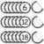 QOUBAI 60Pcs 6in Classroom Floor Stickers Removable Number Spot Markers(1-42) Floor Carpet Decals Line Up Sitting Dot for Back to School Teacher Student Elementary Kindergarten Preschool White