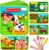 Quanquer Montessori Busy Book for Toddlers 1-3 – Farm Animal Sensory Busy Board for 1 Year Old Boys and Girls, Educational Travel Toy for Airplane Car Activities, Birthday Christmas Toddler Gifts