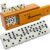 Queensell Dominos Set for Adults, Double 6 Dominoes Set with 28 Tiles in Wooden Case, Classic Dominoes, Family Board Game for Kids & Adults, Travel Game for Family Game Night, Juegos de Mesa