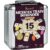 Queensell Mexican Train Dominoes Set Double 15 for Adults and Family, Mexican Train Double 15 Dominoes Set Colored Dot – 136 Tiles, 9 Trains, Wooden Hub, Aluminum Case (Double 15)