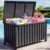 Quictent 150 Gallon Heavy Duty Metal Deck Box with 4 Swivel Wheels