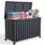 Quictent 210 Gallon Heavy Duty Metal Deck Box, Waterproof Outdoor Storage Box with Lockable Lid & Wheels, Galvanized Steel Patio Storage Bin for Cushions, Pool Supplies, Garden Tools