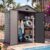 Quictent 6×4 FT Storage Shed with Floor, Plastic Storage Shed with Lockable Door, Window & Vents, Outdoor Resin Shed to Store Patio Furniture, Garden Tools Bike, Lawn Mower, Dark Gray（5.3X3.5FT Base）