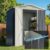 Quictent Large 5.1X3.8 FT Base Metal Storage Shed, Easy Assemble, Lockable Outdoor Garden Shed Waterproof Shed for Bike Storage, Tool Storage, Temporary Storage with Combination Lock(No Floor)