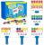 Quilinz Magnetic Ten Frame Set,5 Dry Erase Paddles & 150 Math Counters,Counting Toys for Kids,Addition and Subtraction Games,Math Manipulatives 1st Grade,Kindergarten Preschool Classroom Must Haves
