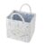 Quilted Fabric Car Storage Basket with Handles & Pocket, Foldable Laundry Hamper Boho Floral Print Organizer Bin for Home, Picnic, Office Nursery Cloth Toy 12″x10″x10″ (Style F)