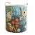 Quilted Floral Fabric Laundry Basket with Handles, Large Round Collapsible Storage Bin for Clothes Toys (R407180A01)