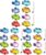 Quixorblex Magnetic Fishing Game 16 Pcs Dry Erase Fish Cards 2 Magnetic Fishing Pole Sight Words Flash Cards Kindergarten Board Games for Kids 4-6 (Pack of 3)