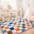 Quntue Checkered Rug 6×9 for Living Room, Ultra Shag Large Rainbow Area Rug for Bedroom, Modern Plush Soft Upgrade Non-Slip Fluffy Fuzzy Carpet for Kids Girls Room, Dorm Home Decor
