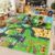 Quntue Town Road Car Rug 8×10 Ft, Non-Slip Railway Track Car Rug Play Mat