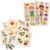 QUOKKA 6 Pack Pegged Animal and Fruits and 2 Pack Anatomy Human Body Wooden Puzzles