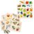 QUOKKA 6 Pack Pegged Animals and 3 Pack Pegless Vehicles and Food Wooden Puzzles
