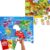QUOKKA 70 Piece World Map Floor Puzzle and 70 Piece Australia Search and Find Riddle Jigsaw Puzzle Set