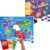 QUOKKA 70 Piece World Map Floor Puzzle and 70 Piece Solar System Jigsaw Set
