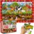 QUOKKA Giant Floor Puzzles for Kids Ages 4-6 – 2×3 Ft Search and Find Jumbo Jigsaw Puzzles for Kids Ages 3-5 – 48 Above and Beyond Farm Animals Scene for 4-8 yo – Toy with Gift Box for Toddlers