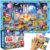 QUOKKA Giant Floor Puzzles for Kids Ages 4-6 – 2×3 Ft Search and Find Jumbo Jigsaw Puzzles for Kids Ages 3-5 – 48 Above and Beyond Future City Scene for 4-8 yo – Toy with Gift Box for Toddlers