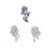 QUPLIZ 3pcs New Chinese Style Tassel Flower Dangle Charms for Earrings