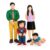 QUPLIZ 4pcs Realistic Family Figurine Set Solid Plastic People Models