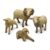 QUPLIZ 4pcs Realistic Farm Animal Figurines Plastic Sheep Statues Set