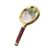 QVEZPRYX 10X Handheld Magnifier with Wooden Handle Magnifying Glass for Learning Reading Fault Finding