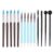 QVEZPRYX Pottery Tools 14 Sets of Stone Plastic Clay Silicone Spot Drill Pen Indentation Black Stick Modeling