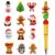Qvnkxzt 12PCS 3D Christmas Silicone Focal Beads for Pens and Keychains