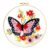 Qvthpv Butterfly Embroidery Kit, 7.9 in Blush Floral Needlework