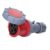 QWEYHNGMO 1pc IP67 Waterproof Industrial Plug and Socket 16A 32A 63A 125A Wall Mounted Socket Panel Mounted Coupler 220V 380V 415V