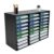 QWNBG 27 Compartments Literature Organizer with Adjustable Shelves Desktop File Sorter Mail Center Paper Storage Cabinet Home & Office Mailbox School Classroom Keepers (Black 27 Slots)