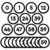 Qyeahkj 61Pcs Classroom Number Cutouts – Classic Black Number Line Bulletin Board Decor Classic Black Educational Accent Cards with Numbers 0-59 for Teachers Students Wall School Home Decorations