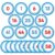 Qyeahkj 61Pcs Classroom Number Cutouts – Classic Blue Number Line Bulletin Board for Students Teachers Wall School Home