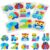QZMTOY Toddler Puzzles 10 Pack Wooden Puzzles for Toddlers,Montessori Puzzles for 1-3 2-4 Year Old,Infant Baby Learning Toys,Animal Vehicle Shape Jigsaw Puzzles Gift for Boys Girls-Large 3D Blocks…