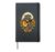 Raccoon Guitar Sunflower Cute Farm Music Men Boys Kids Women Hardcover Journal, Black