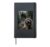 Raccoon Selfie with T-Rex Dinosaur Hardcover Journal, Black
