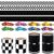 Racing Car Theme Bulletin Board Border Set 4 Rolls Race Track Trim 200 Race Car Stickers Race Party Black and White Bulletin Trim Decorations for Race Classroom Wall Door Chalkboard Decor