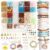 RACIOCK Jewelry Making Kit with 1 Pearl Necklace Gift for Adults Women, 2000Pcs Natural Stone Beads, Irregular Gemstone Chips with Wooden Beads for Bracelet Ring Earring Necklace & DIY Craft Making