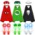 RACPNEL 3 Pack Glow Superhero Capes, Masks and Finger Lights for Kids 3-12