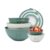 Rae Dunn Mixing Bowls with Lids – 10 Piece Plastic Nesting Bowls Set includes 5 Prep Bowls and 5 Lids (Sage)