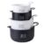 Rae Dunn Non-Slip Mixing Bowls – 4 Piece Nesting Plastic Mixing Bowl Set with Pour Spouts and Handles-Measurement Markings (Black)